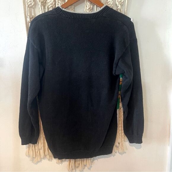 VNTG Christmas Sweater Knit Cardigan SZ Small Snow House Detail Ugly Holiday - Picture 2 of 7